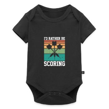 I'd Rather Be Scoring Dart Player Darts Dartboard - Baby Premium short-sleeve bodysuit - black - Front