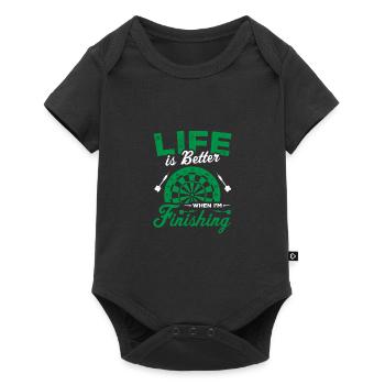 Life Is Better When I'm Fishing Dart Player Darts - Baby Premium short-sleeve bodysuit - black - Front