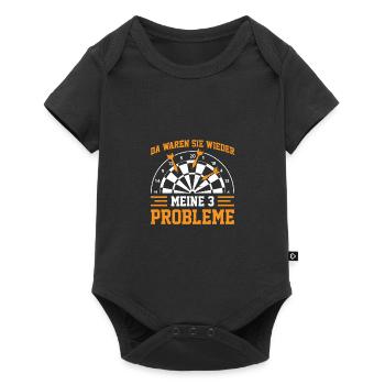 Da Waren Sie Wieder Meine Drei Probleme Dartboard - Baby Premium Kurzarmbody - Schwarz - Vorne