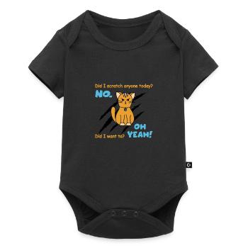 Sarcastic Funny Cat Scratched Today Cat - Baby Premium short-sleeve bodysuit - black - Front