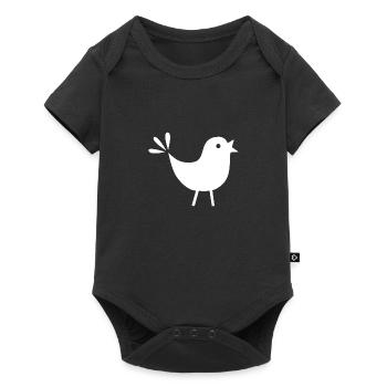 T-shirt white bird for young and old - Baby Premium short-sleeve bodysuit - black - Front