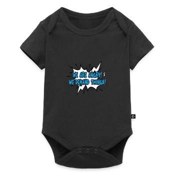 Nous sommes en colère Protestation de style comique - Body à manches courtes Premium Bébé - noir - Devant
