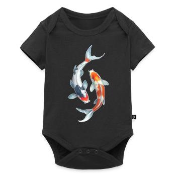 Carpe koï - Body à manches courtes Premium Bébé - noir - Devant