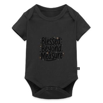 Béni au-delà de toute mesure - Design de femmes chrétiennes - Body à manches courtes Premium Bébé - noir - Devant