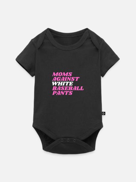 Moms Against White Baseball Pants - Baby Premium Kurzarmbody - Schwarz