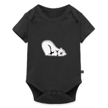 Polar Bear Winter - Baby Premium short-sleeve bodysuit - black - Front