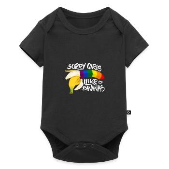 Sorry Girl I Like Bananas Funny LGBT Gay Pride - Baby Premium short-sleeve bodysuit - black - Front