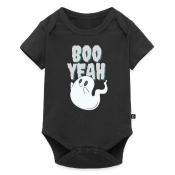 Boo yeah - cute ghost - Baby Premium Kurzarmbody - Schwarz - Vorne