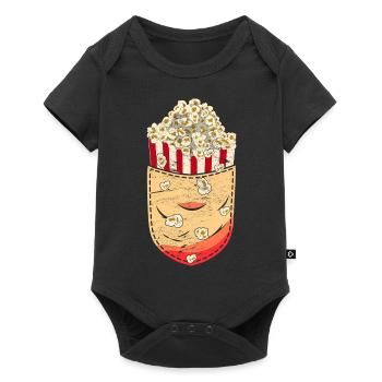 Popcorn Lover Cadeau Chest Pocket Popcorn - Body à manches courtes Premium Bébé - noir - Devant