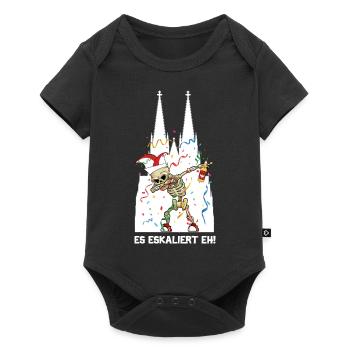 Carnival Kölle Alaaf Dabbing Skeleton Fun - Baby Premium short-sleeve bodysuit - black - Front
