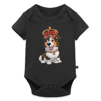 Berger croate Hrvatski Ovcar avec couronne - Body à manches courtes Premium Bébé - noir - Devant