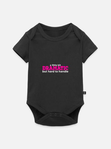 A Little Bit Dramatic - Baby Premium Kurzarmbody - Schwarz