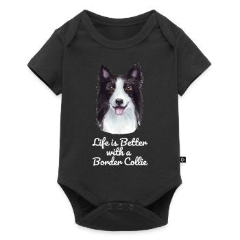 Border Collie - Baby Premium short-sleeve bodysuit - black - Front