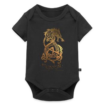 Fenrir - Loup - Odin - Valhalla - Nurdish - - Body à manches courtes Premium Bébé - noir - Devant
