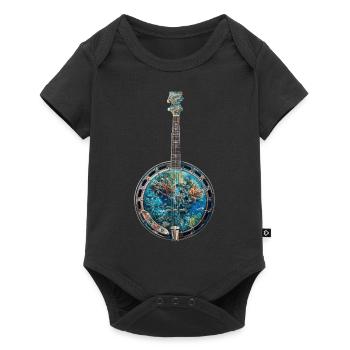 Fish Banjo - Baby Premium short-sleeve bodysuit - black - Front