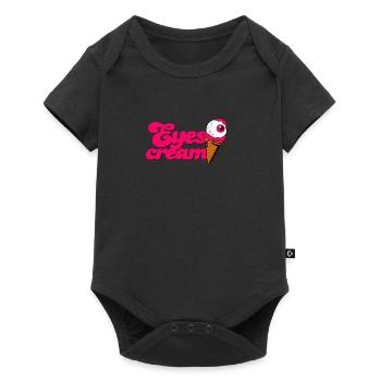 Eyescream Ice Cream Cone with Eye Eyeball Halloween - Baby Premium short-sleeve bodysuit - black - Front