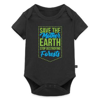 Save The Mother Earth Climate Change Gift - Baby Premium short-sleeve bodysuit - black - Front