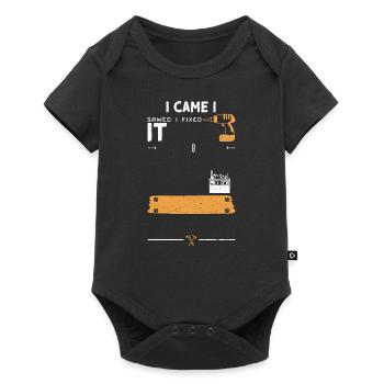 Je suis venu j’ai scié je l’ai réparé - Body à manches courtes Premium Bébé - noir - Devant