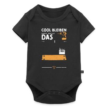 Cool Bleiben Papa Macht Das - Baby Premium Kurzarmbody - Schwarz - Vorne