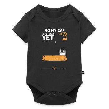 Non Ma voiture n’est pas encore terminée - Body à manches courtes Premium Bébé - noir - Devant