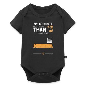 Ma boîte à outils coûte plus cher que votre voiture - Body à manches courtes Premium Bébé - noir - Devant