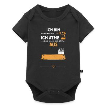 Ich Bin Handwerker Ich Atme Ein... - Baby Premium Kurzarmbody - Schwarz - Vorne