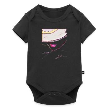Dessiner une femme avec un cadeau de chapeau - Body à manches courtes Premium Bébé - noir - Devant