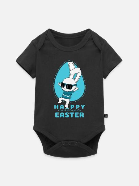 Frohe Ostern - Baby Premium Kurzarmbody - Schwarz