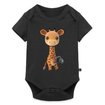 Photographier Safari Girafe - Body à manches courtes Premium Bébé - noir - Devant