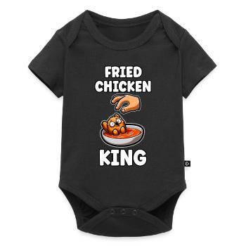 Drôle de poulet frit homme garçon cadeau - Body à manches courtes Premium Bébé - noir - Devant