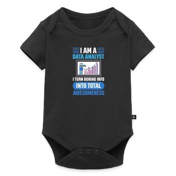 Dateningenieur Datenverarbeitung Datenwissenschaft - Baby Premium Kurzarmbody - Schwarz - Vorne