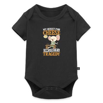 Brie Blue Cheese My Search for Cheese - Baby Premium short-sleeve bodysuit - black - Front