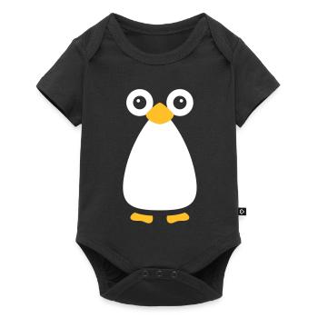 Cute Vector Penguin - Baby Premium short-sleeve bodysuit - black - Front