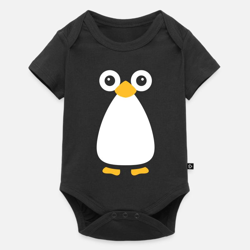 Vecteur mignon pingouin - Body à manches courtes Premium Bébé - noir