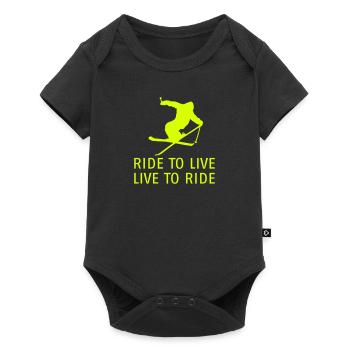 ride to live iiii - Body à manches courtes Premium Bébé - noir - Devant