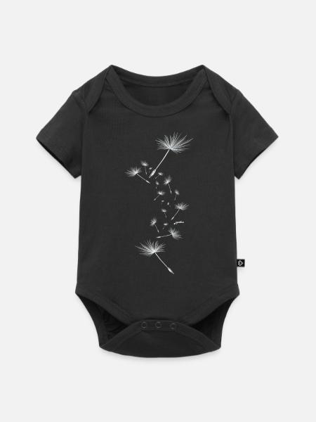 Pusteblume Design 3 - Baby Premium Kurzarmbody - Schwarz