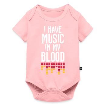 I have music is my blood - Baby Premium short-sleeve bodysuit - rose - Front