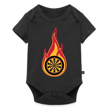 fire target burn flames hot association log - Baby Premium short-sleeve bodysuit - black - Front
