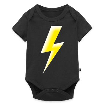 Smiley Flash - Baby Premium Kurzarmbody - Schwarz - Vorne
