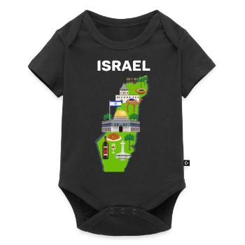 Israël - Body à manches courtes Premium Bébé - noir - Devant
