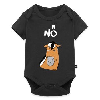 nö Fjordpferd sagt Nein süßes motziges und buntes - Baby Premium Kurzarmbody - Schwarz - Vorne