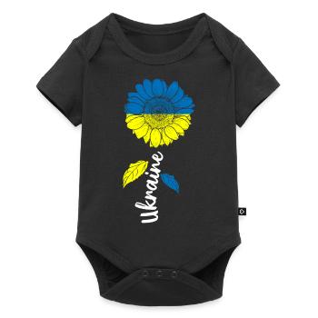Ukraine Tournesol Paix Paix Ukraine Drapeau - Body à manches courtes Premium Bébé - noir - Devant