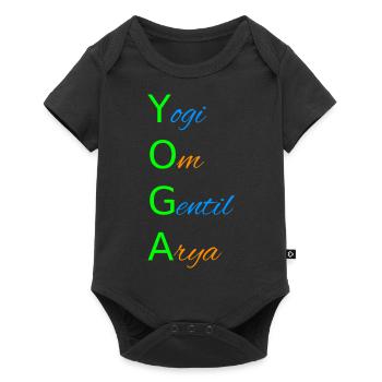 YOGA Yogi Om Gentil Arya - Des fondements du yoga - Body à manches courtes Premium Bébé - noir - Devant