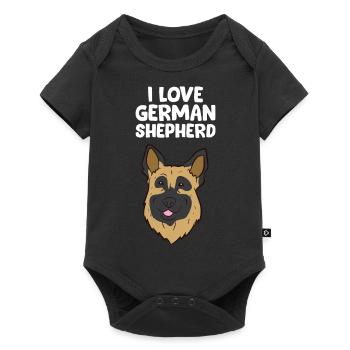 German Shepherd - I love German Shepherd - Baby Premium short-sleeve bodysuit - black - Front