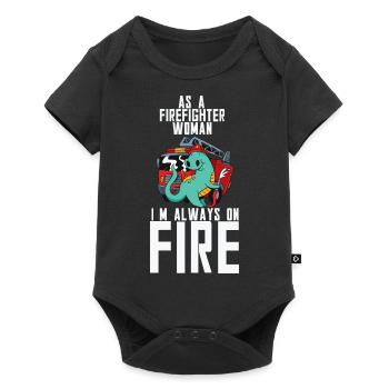 En tant que pompier, je suis toujours sur le sauveteur d’incendie F - Body à manches courtes Premium Bébé - noir - Devant