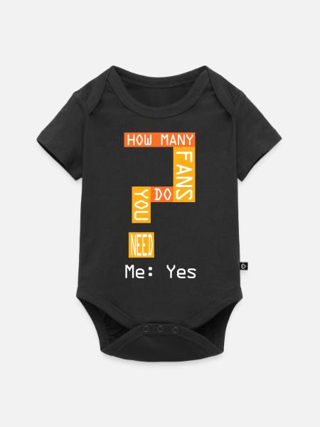 Wie viele Fans? - Baby Premium Kurzarmbody - Schwarz