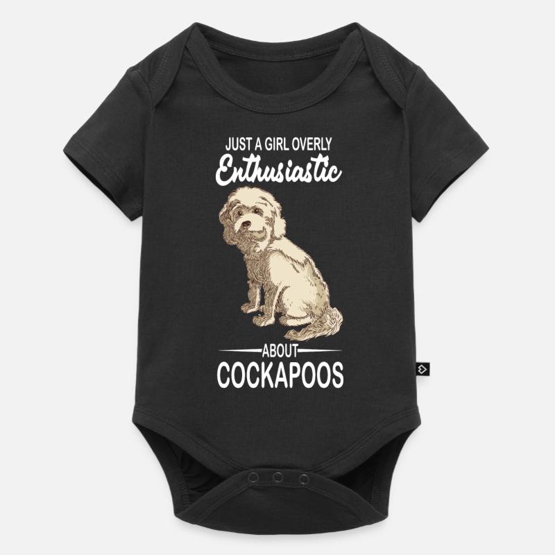 Cockapoo Geschenk | Hunde Hunderasse Haustier Hund - Baby Premium Kurzarmbody - Schwarz