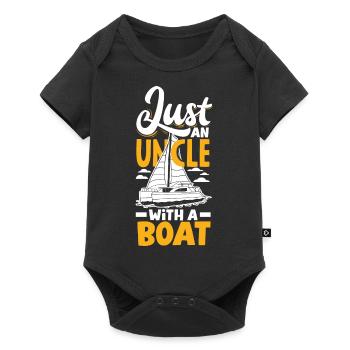 Just An Uncle With A Boat for a Seaman Sailor - Baby Premium short-sleeve bodysuit - black - Front