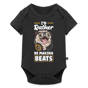 I'd Rather Be Making Beats Music Producer - Baby Premium short-sleeve bodysuit - black - Front