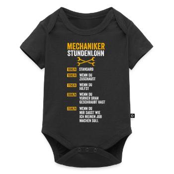 KFZ Mechaniker Automechaniker Auto Schrauber Stund - Baby Premium Kurzarmbody - Schwarz - Vorne